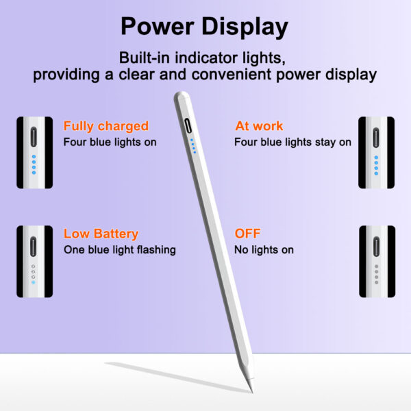 suitable for ipad pencil, with anti palm touch and tilt sensing functions, suitable for ipad pencil stylus 2018 2025 pad series models accessories for ipad drawing,write, annotate, learn, work stylus